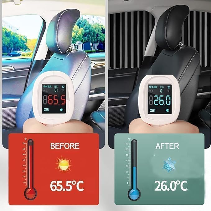 Foldable Magnetic Car Window Curtains | UV Protection | Heat Reduction | Privacy | Pack of 4