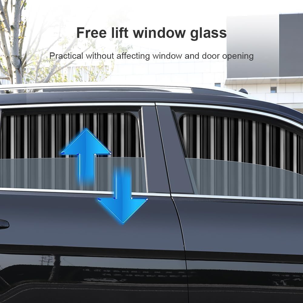 Foldable Magnetic Car Window Curtains | UV Protection | Heat Reduction | Privacy | Pack of 4